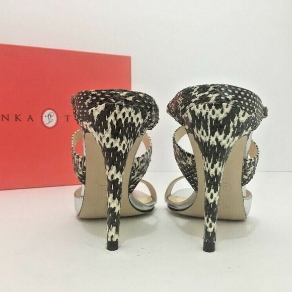🆕Ivanka Trump Open Toe Crisscross Heel Mule Snake - Picture 5 of 8